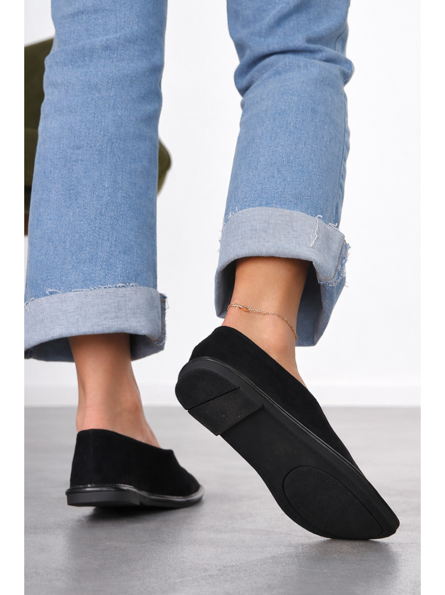 Мокасины женские черного цвета 6927 212097C