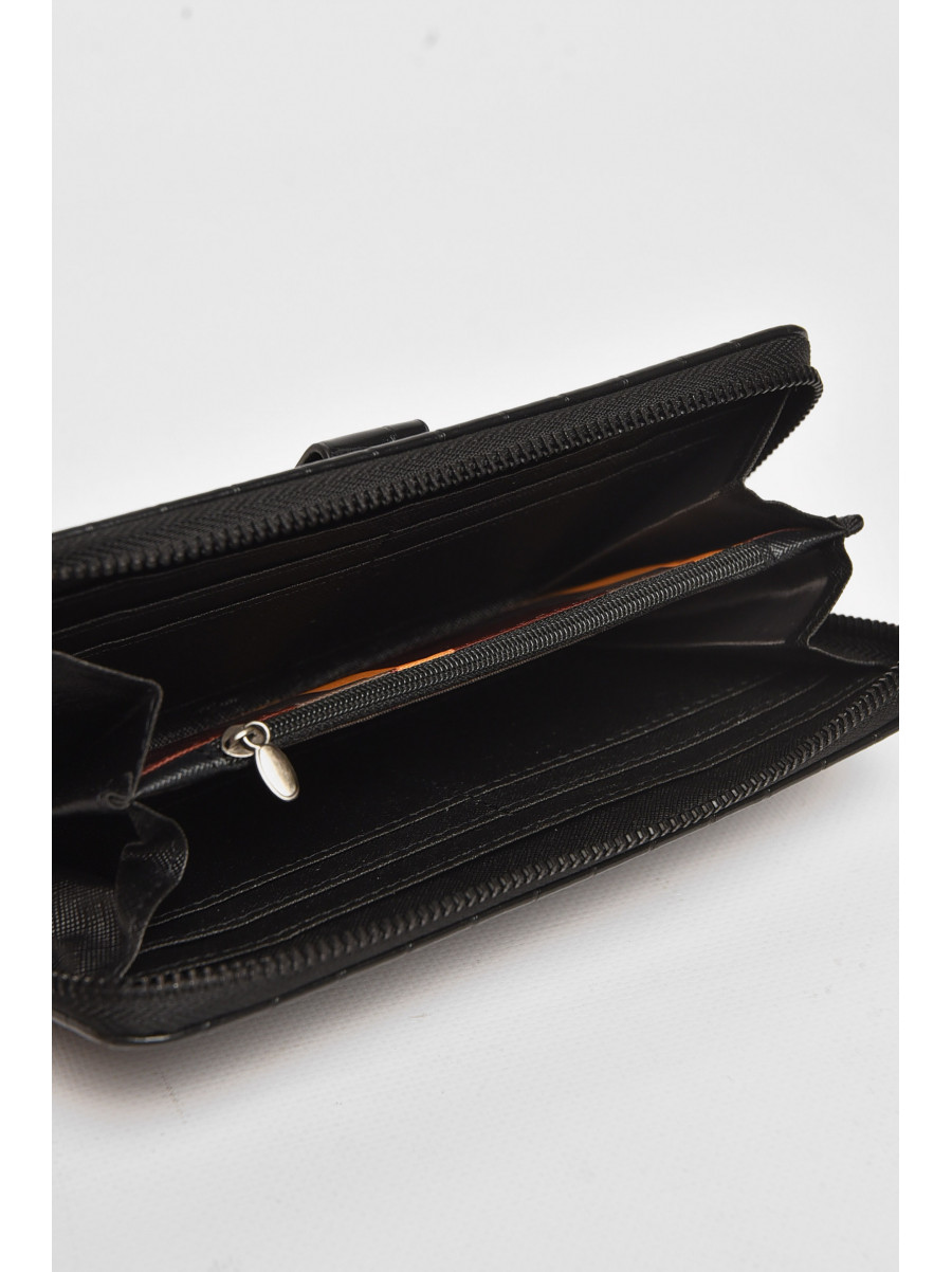 Гаманець чоловічий з екошкіри чорного кольору 9043 212101C