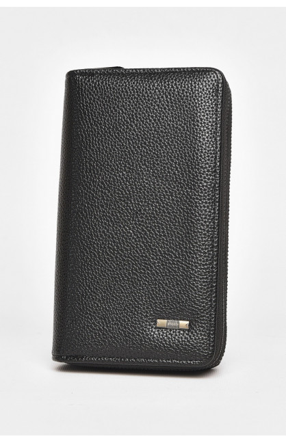 Гаманець чоловічий з екошкіри чорного кольору 1602-6 212104C