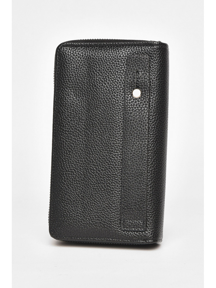 Кошелек мужской из экокожи черного цвета 1602-6 212104C