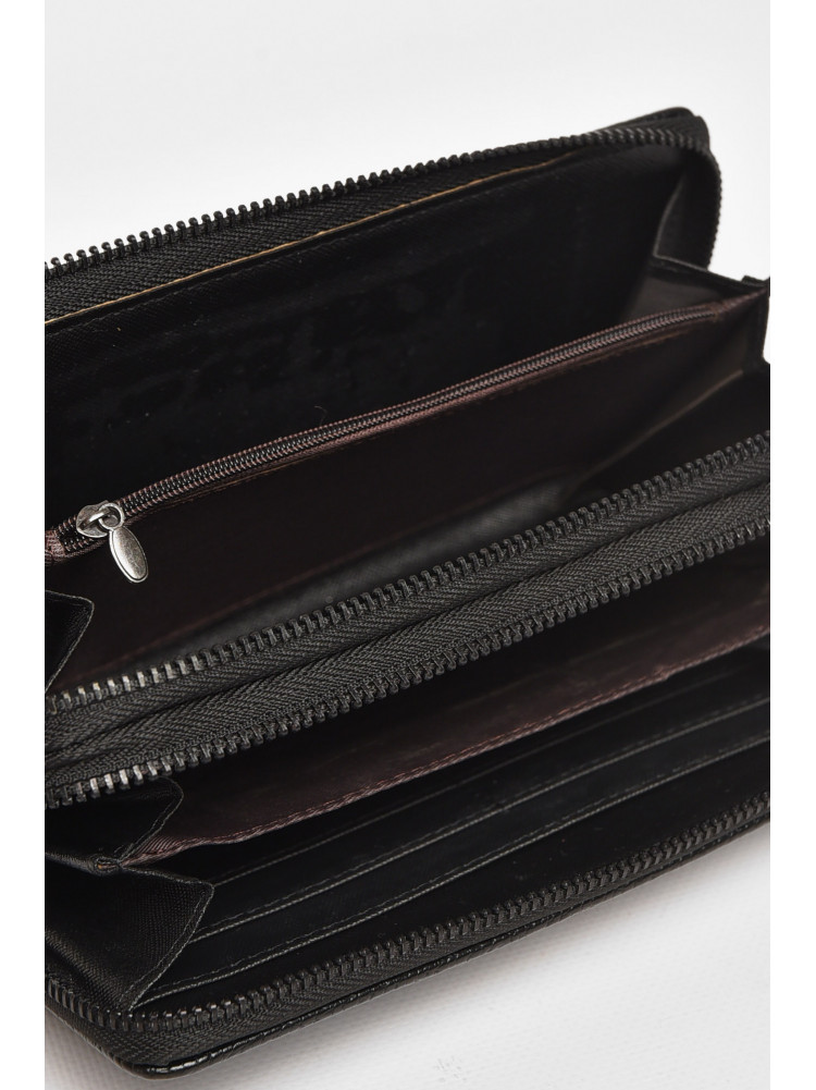 Кошелек мужской из экокожи черного цвета 1602-6 212104C