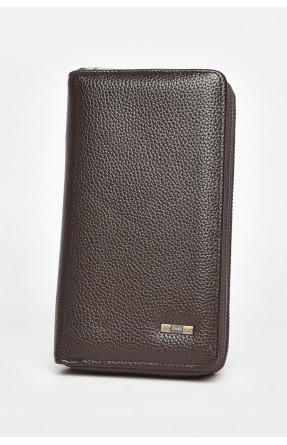 Кошелек мужской из экокожи темно-коричневого цвета 1602-6 212106C