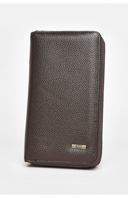 Гаманець чоловічий з екошкіри темно-коричневого кольору 1602-6 212106C