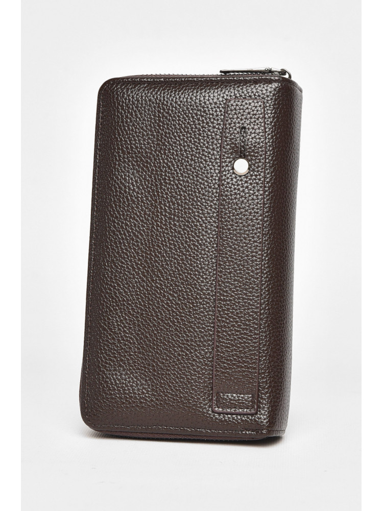 Кошелек мужской из экокожи темно-коричневого цвета 1602-6 212106C