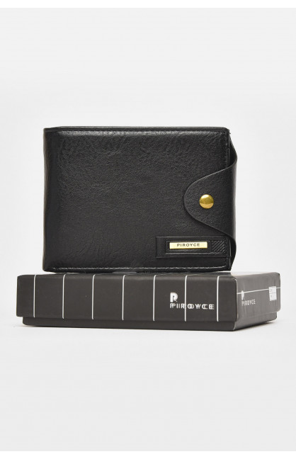 Кошелек мужской из экокожи черного цвета 538 212107C Кошелек мужской из экокожи черного цвета 538 212107C