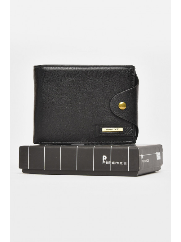 Гаманець чоловічий із екошкіри чорного кольору 538 212107C