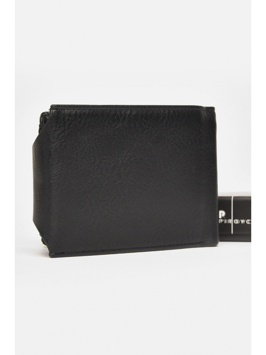 Гаманець чоловічий із екошкіри чорного кольору 538 212107C