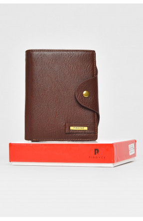 Гаманець чоловічий із екошкіри темно-коричневого кольору 0302 212108C