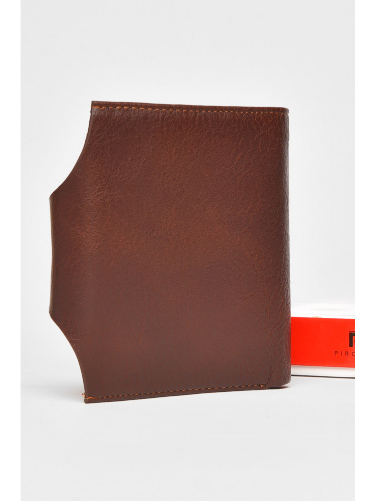 Гаманець чоловічий із екошкіри темно-коричневого кольору 0302 212108C