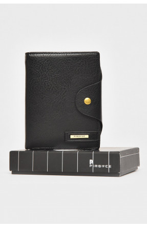Гаманець чоловічий із екошкіри чорного кольору 302 212109C