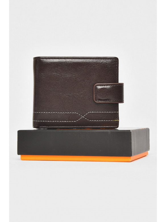 Гаманець чоловічий із екошкіри коричневого кольору 208-3 212110C