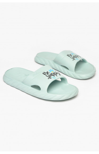 Шлепки пена женские мятного цвета DS68 212111C