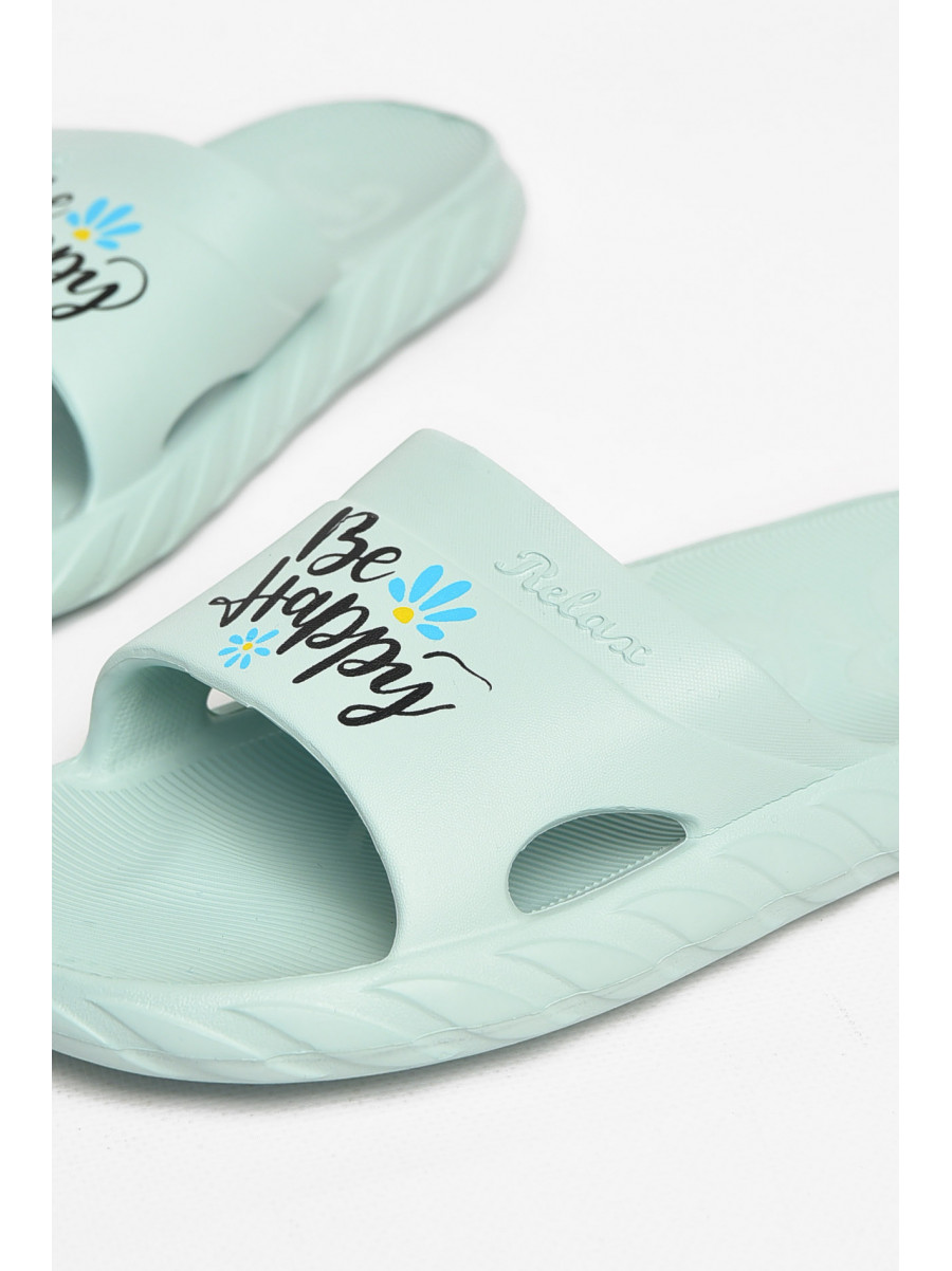 Шлепки пена женские мятного цвета DS68 212111C