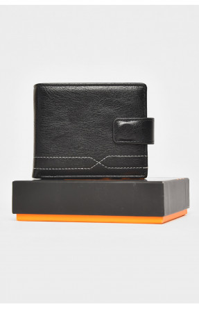Гаманець чоловічий із екошкіри чорного кольору 208-3 212112C