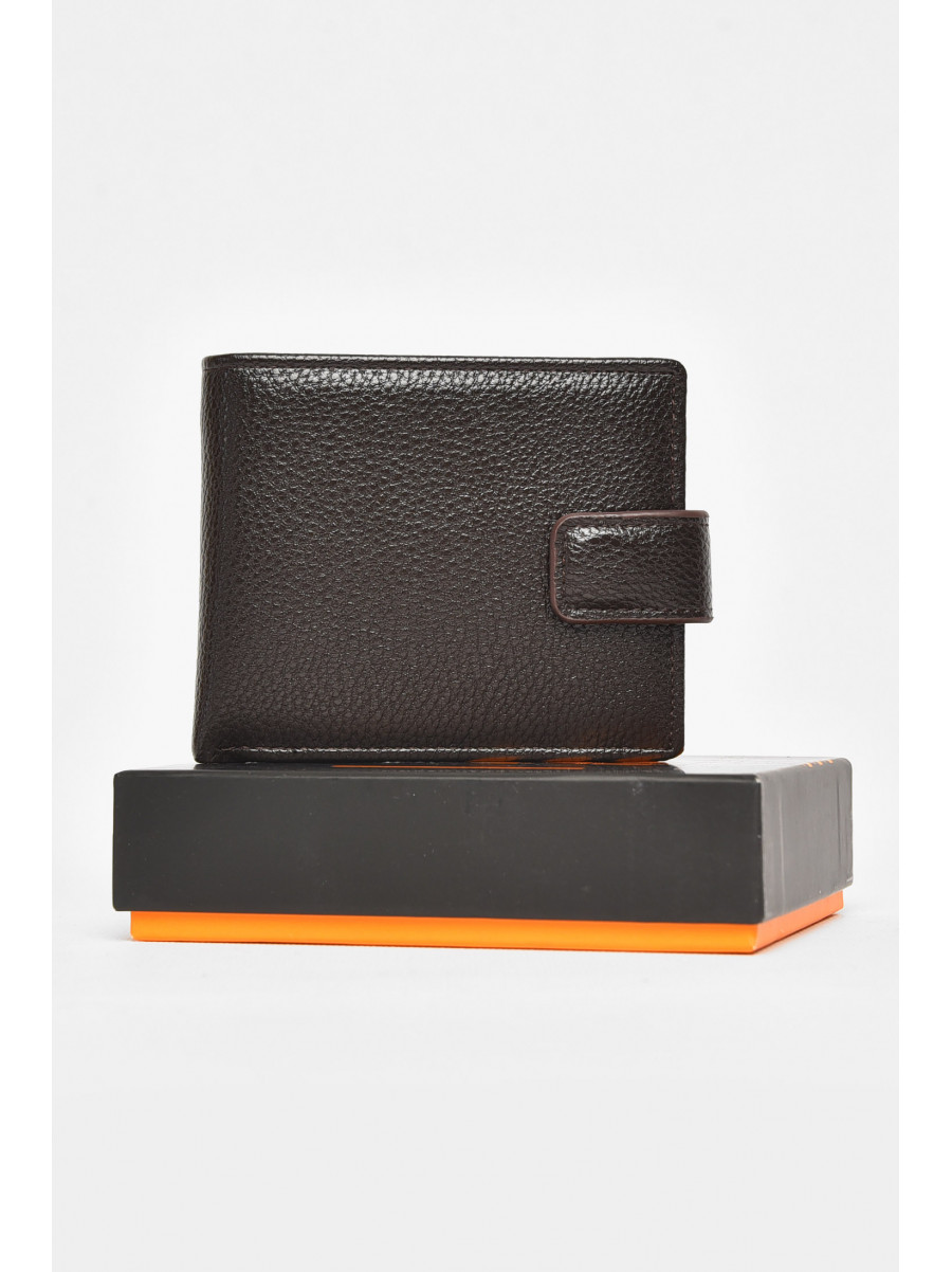 Кошелек мужской из экокожи коричневого цвета 209-1 212113C