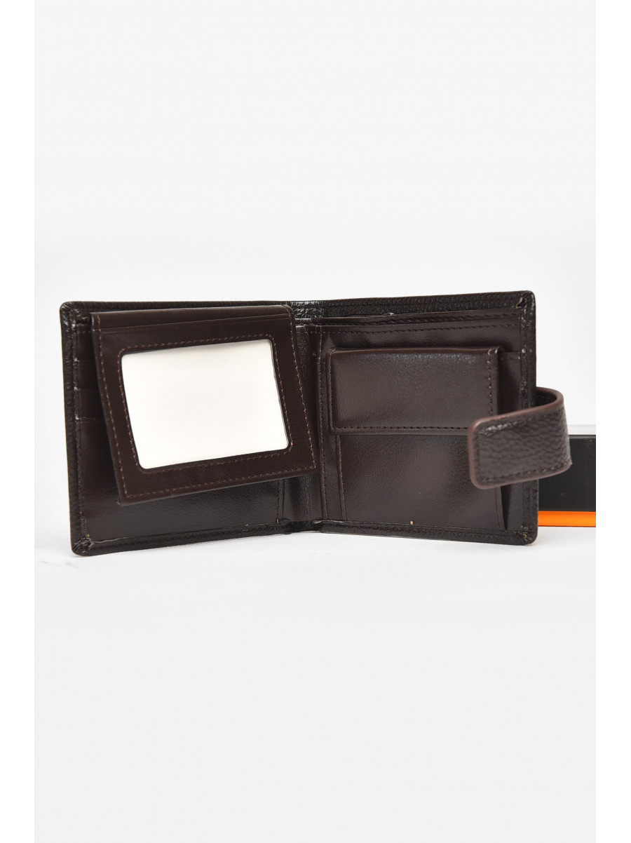 Кошелек мужской из экокожи коричневого цвета 209-1 212113C