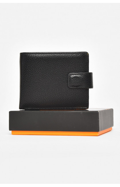 Гаманець чоловічий із екошкіри чорного кольору 209-1 212114C