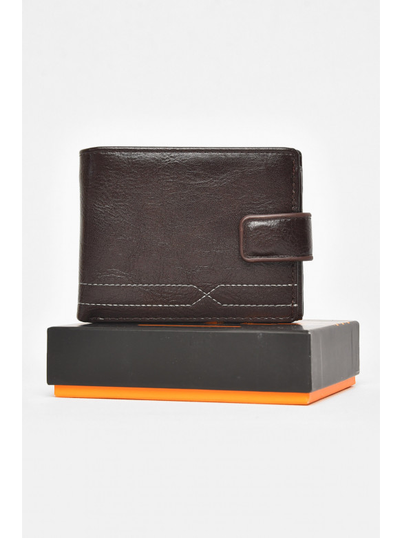 Кошелек мужской из экокожи коричневого цвета 538-3 212116C