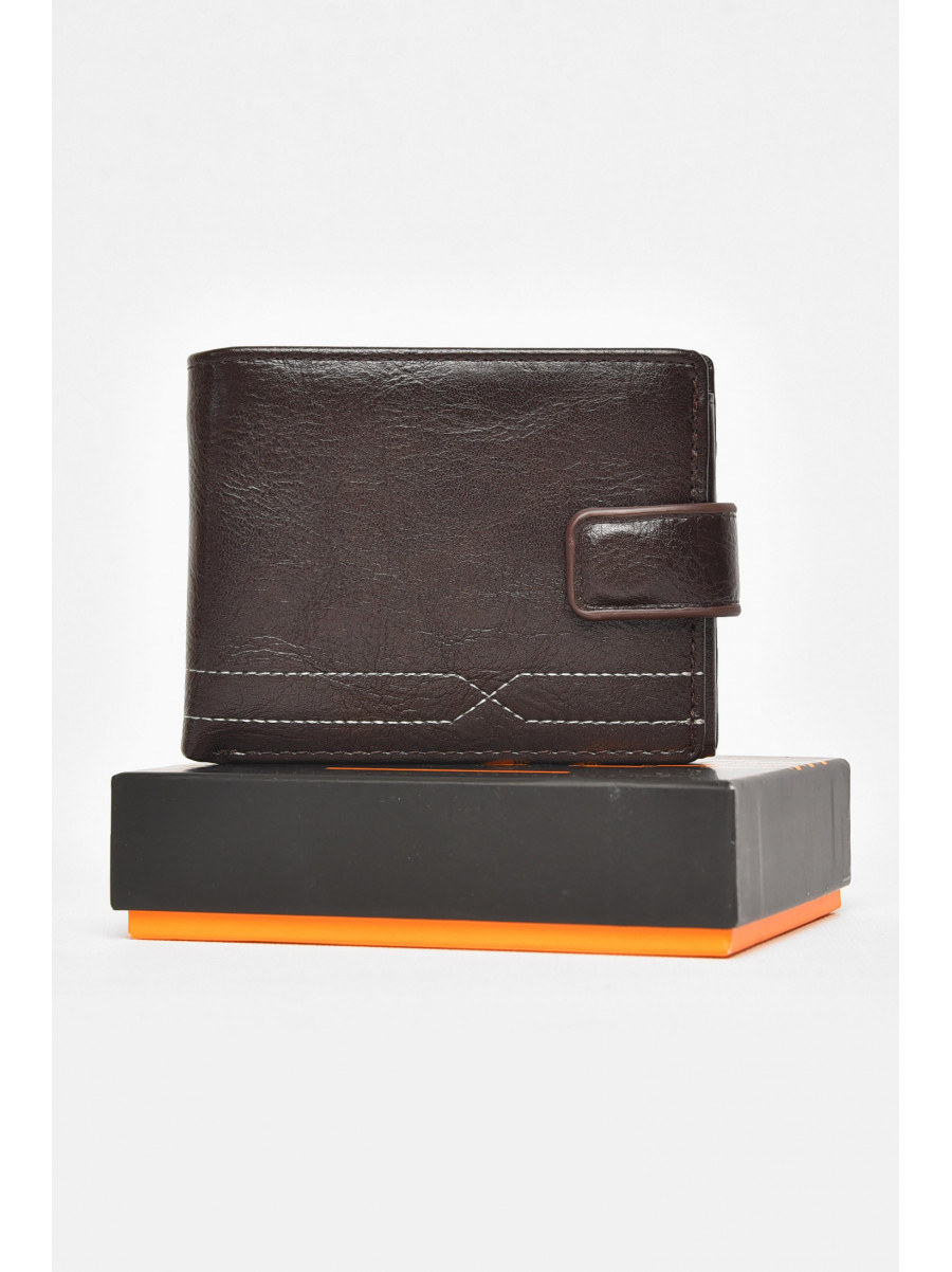 Кошелек мужской из экокожи коричневого цвета 538-3 212116C