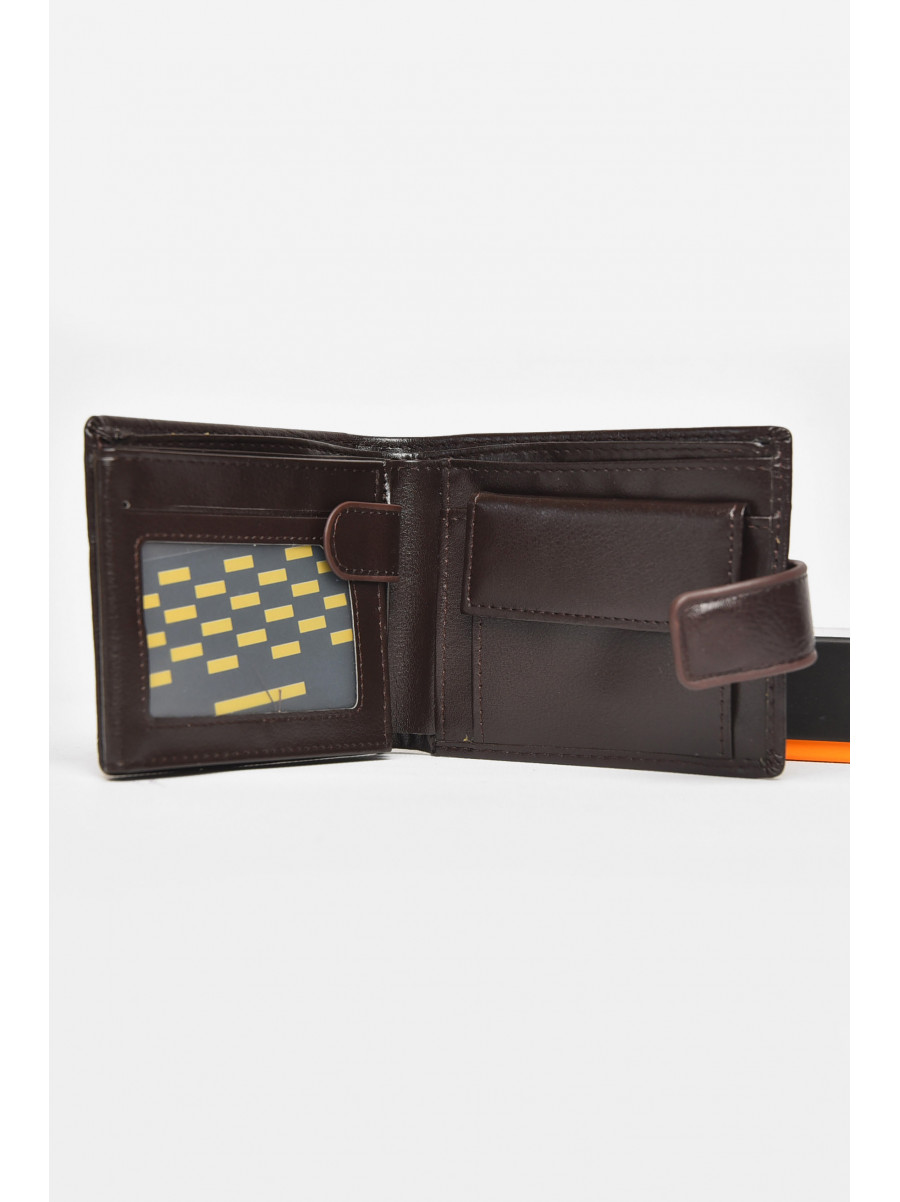 Кошелек мужской из экокожи коричневого цвета 538-3 212116C
