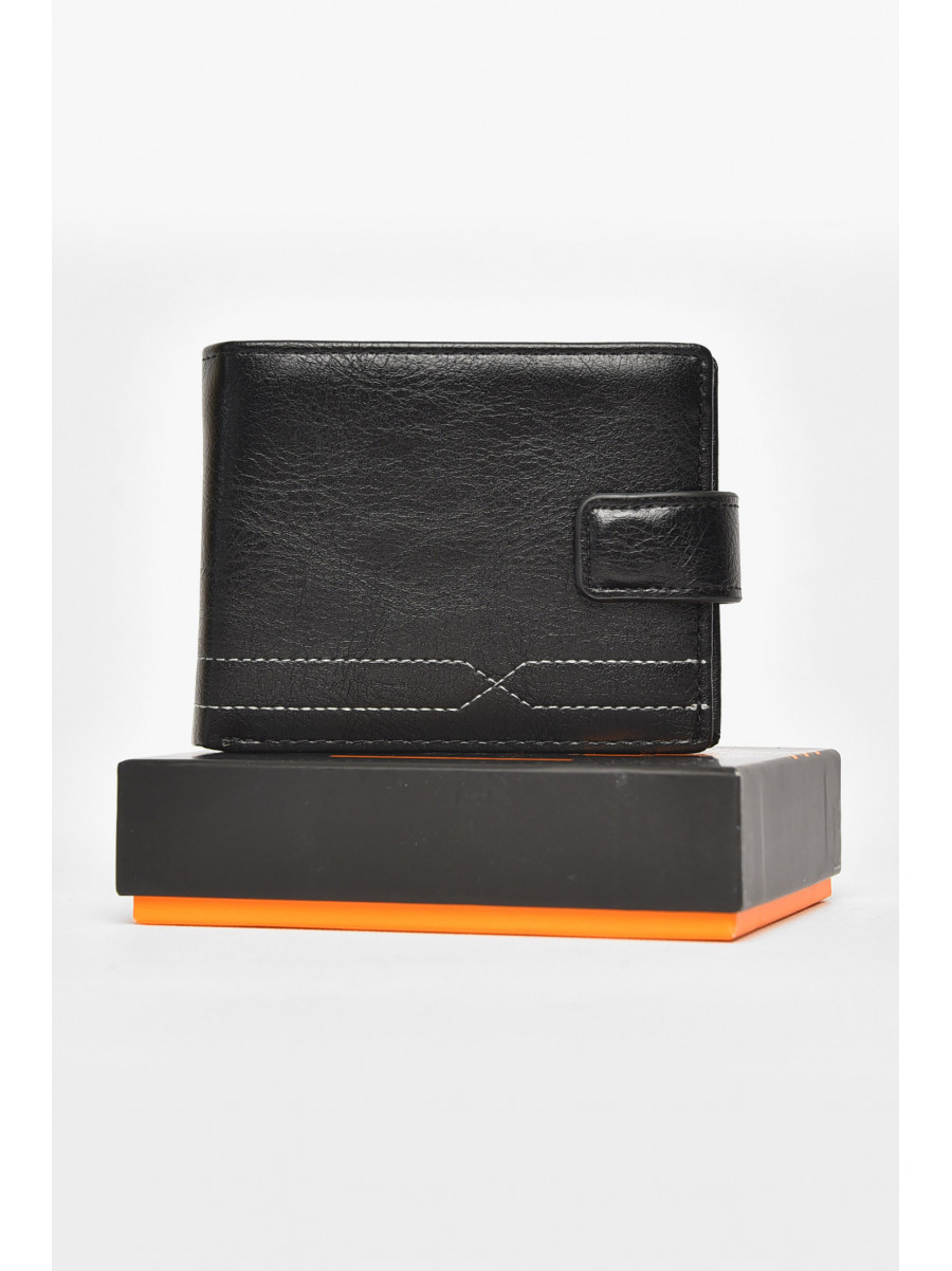 Кошелек мужской из экокожи черного цвета 538-3 212117C