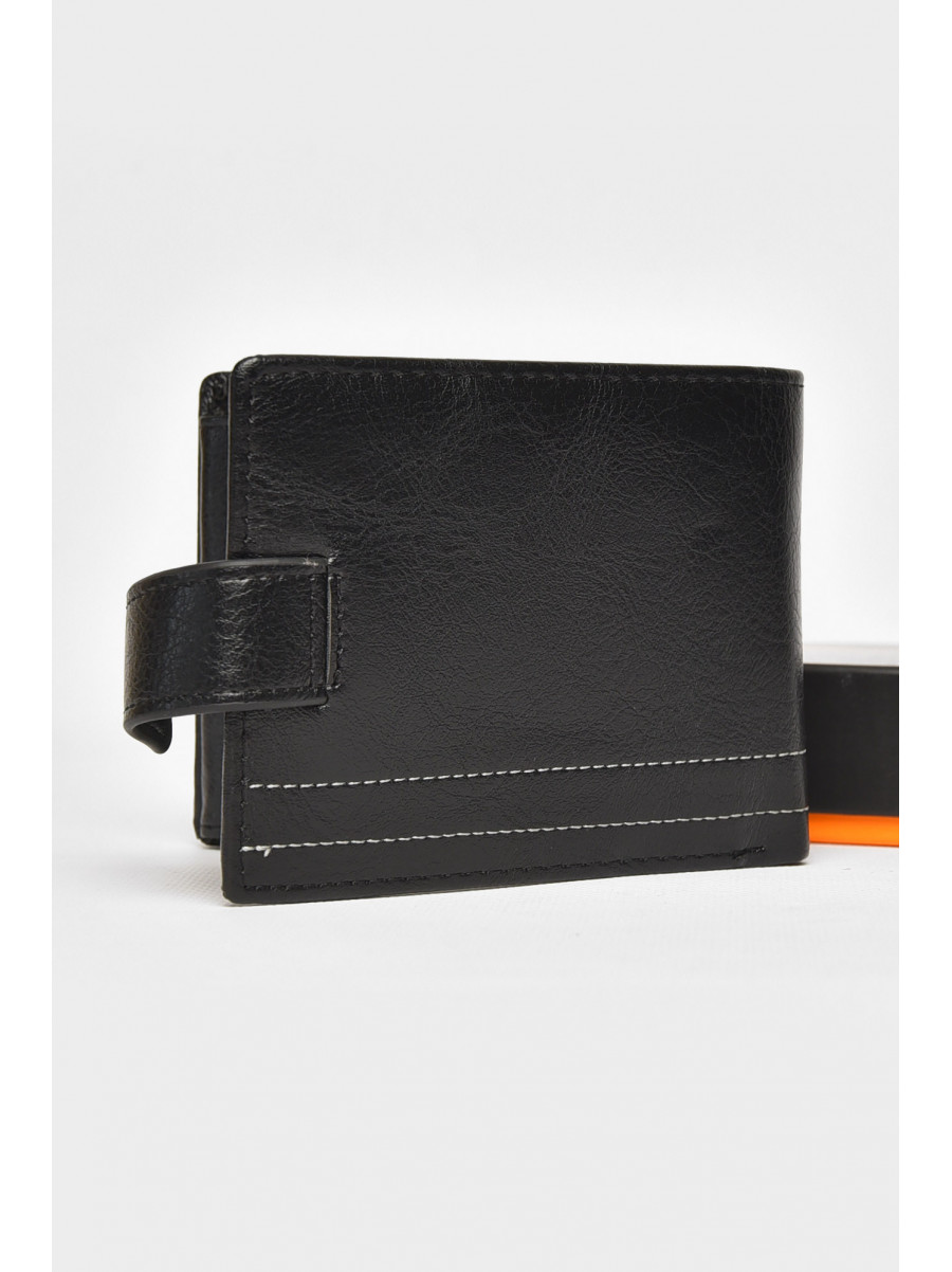Кошелек мужской из экокожи черного цвета 538-3 212117C