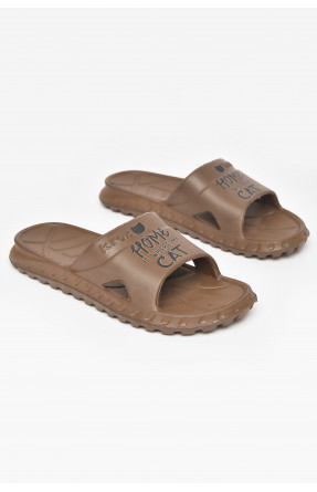 Шлепки пена женские шоколадного цвета С-74 212118C