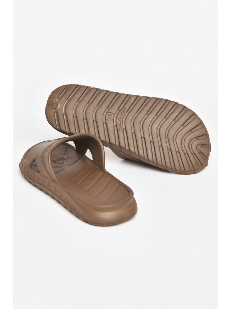 Шлепки пена женские шоколадного цвета С-74 212118C