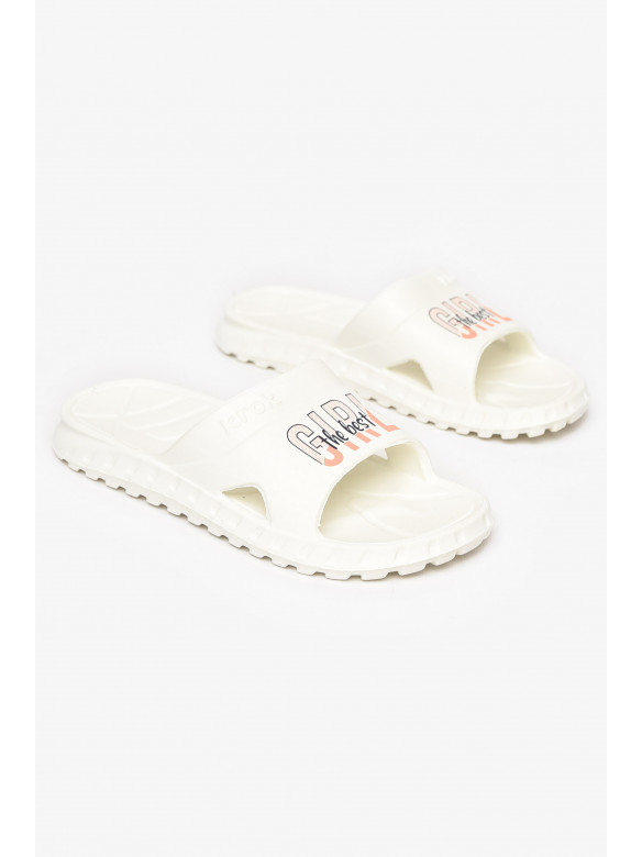 Шлепки пена женские белого цвета С-74 212119C
