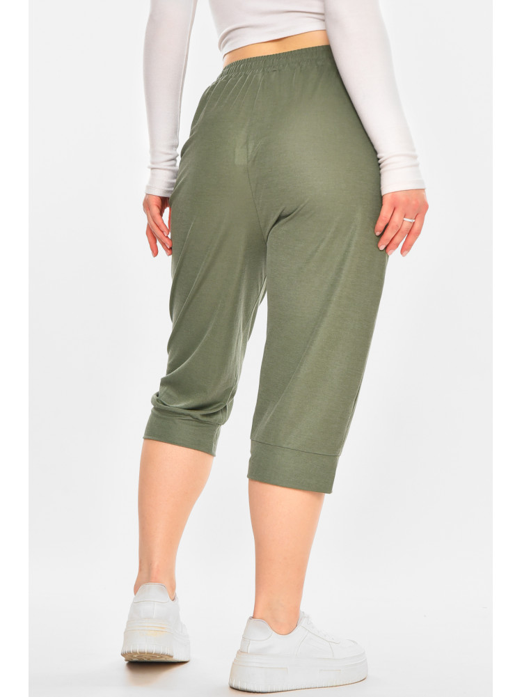 Бриджи женские батальные зеленого цвета 780-2 212121C