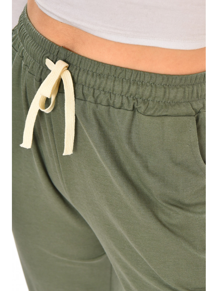 Бриджи женские батальные зеленого цвета 780-2 212121C