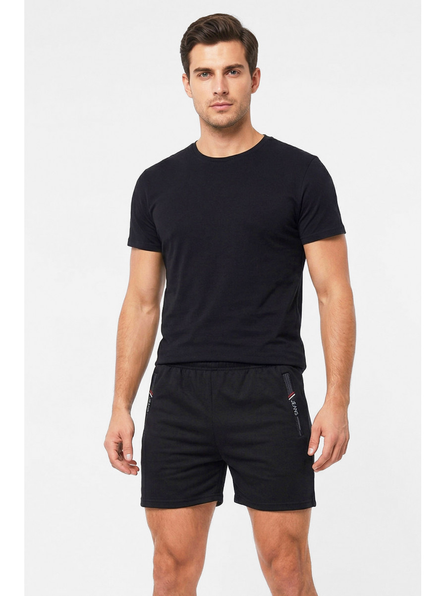 Шорты мужские батальные черного цвета WFK5105 212124C