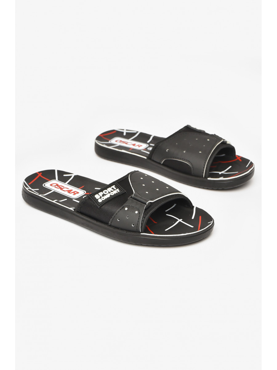 Шлепки мужские черно-белого цвета s-25 212127C