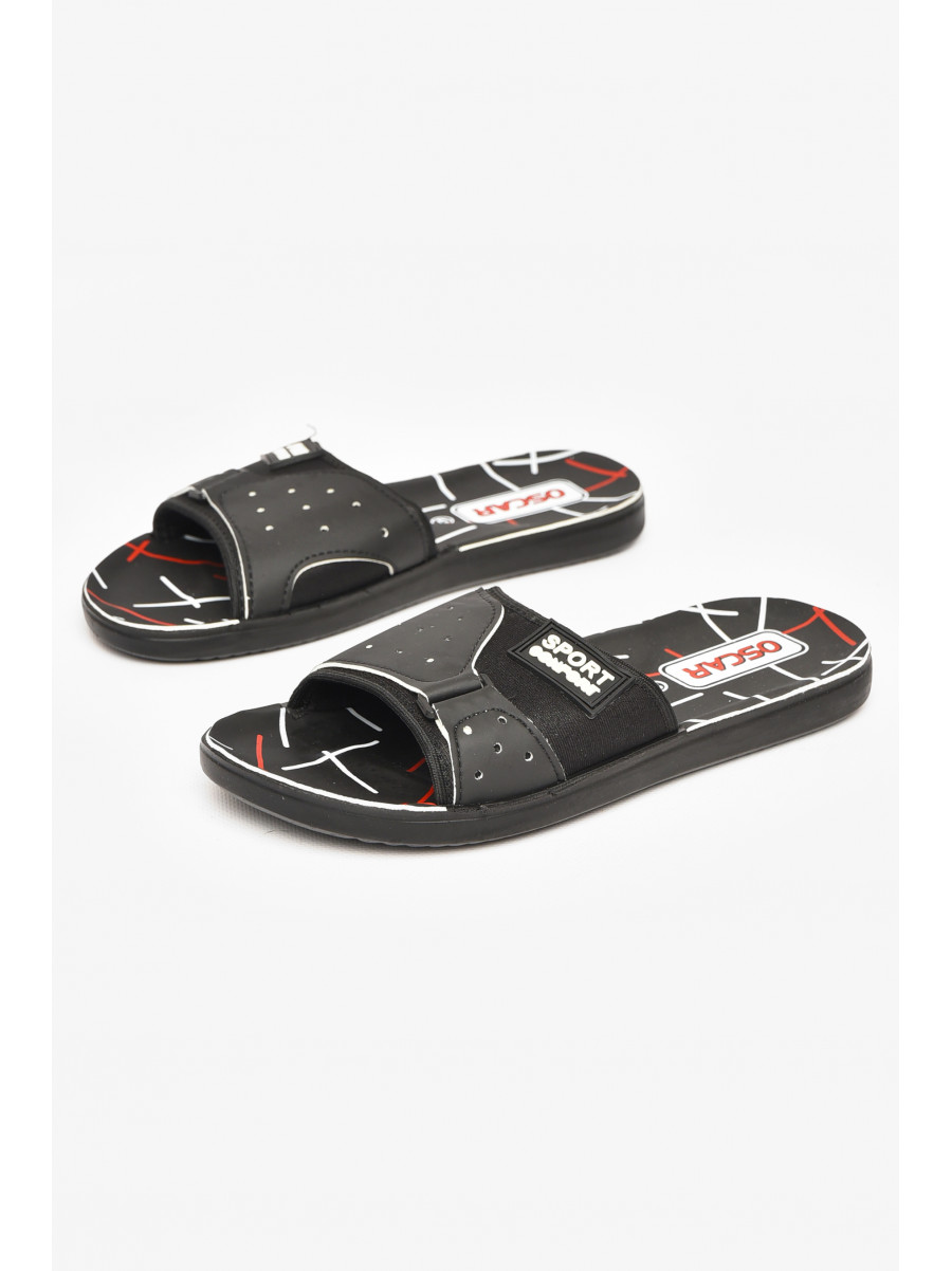 Шлепки мужские черно-белого цвета s-25 212127C