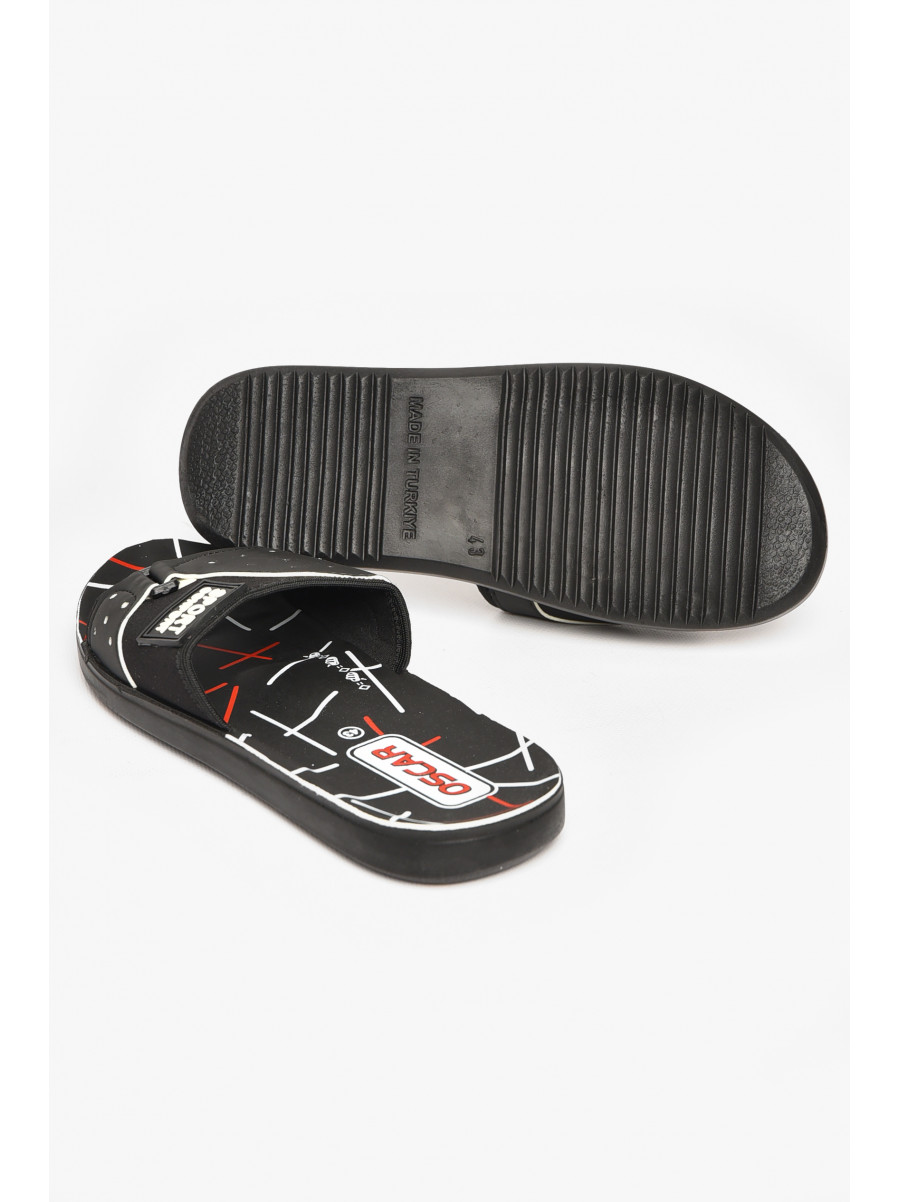 Шлепки мужские черно-белого цвета s-25 212127C