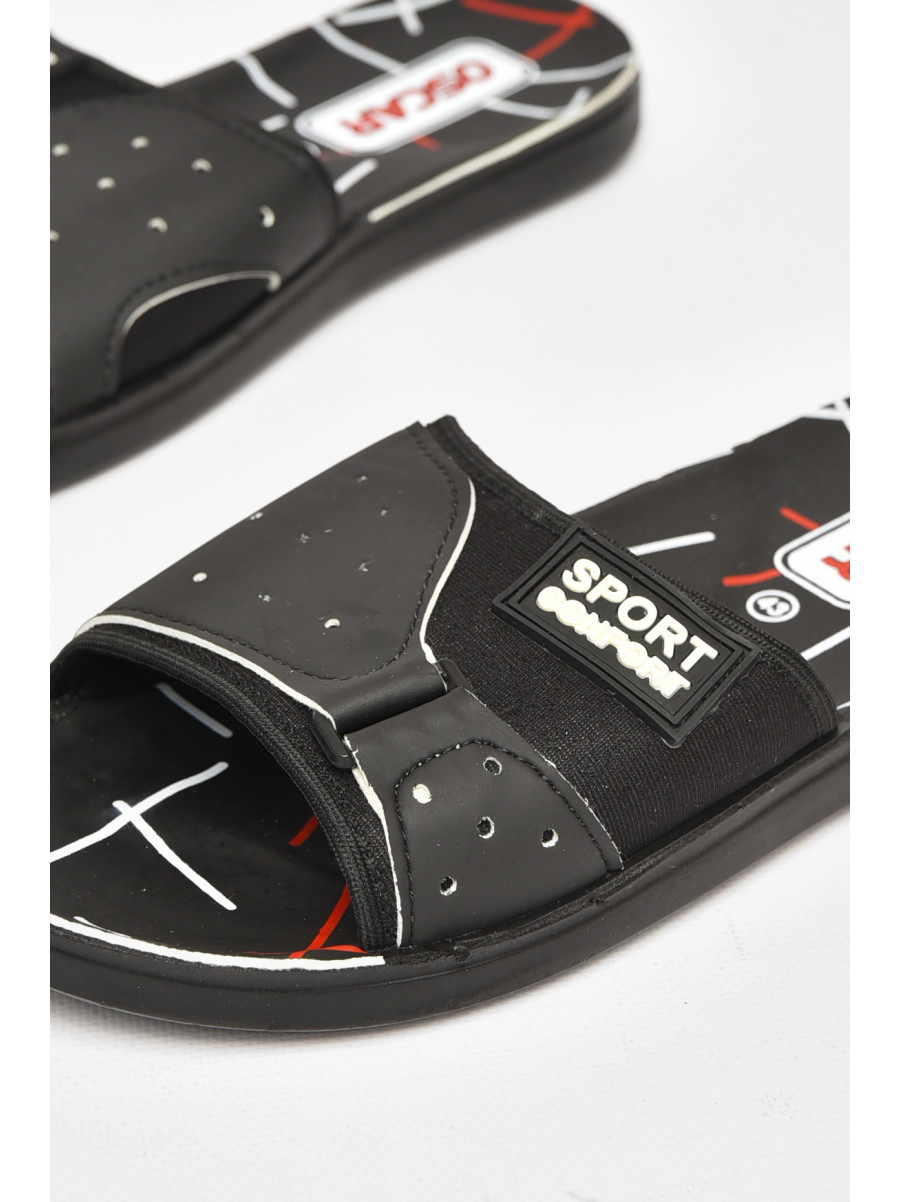 Шлепки мужские черно-белого цвета s-25 212127C