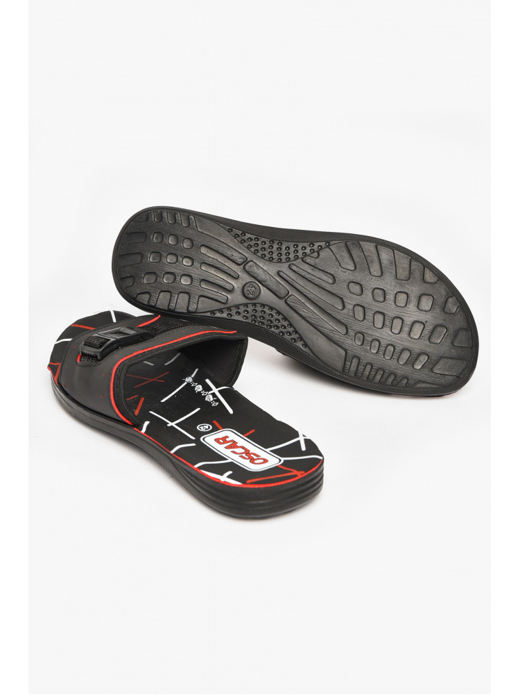 Шлепки мужские черно-красного цвета s-24 212128C