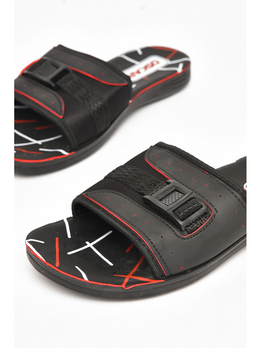 Шлепки мужские черно-красного цвета s-24 212128C