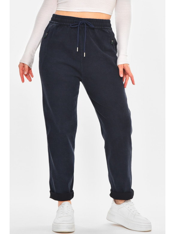 Джинсы женские однотонные тёмно-синего цвета А4086-2 212129C