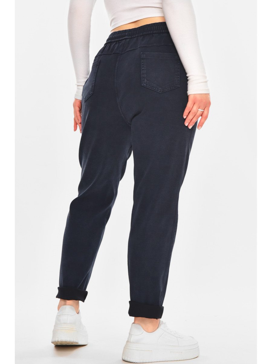 Джинсы женские однотонные тёмно-синего цвета А4086-2 212129C