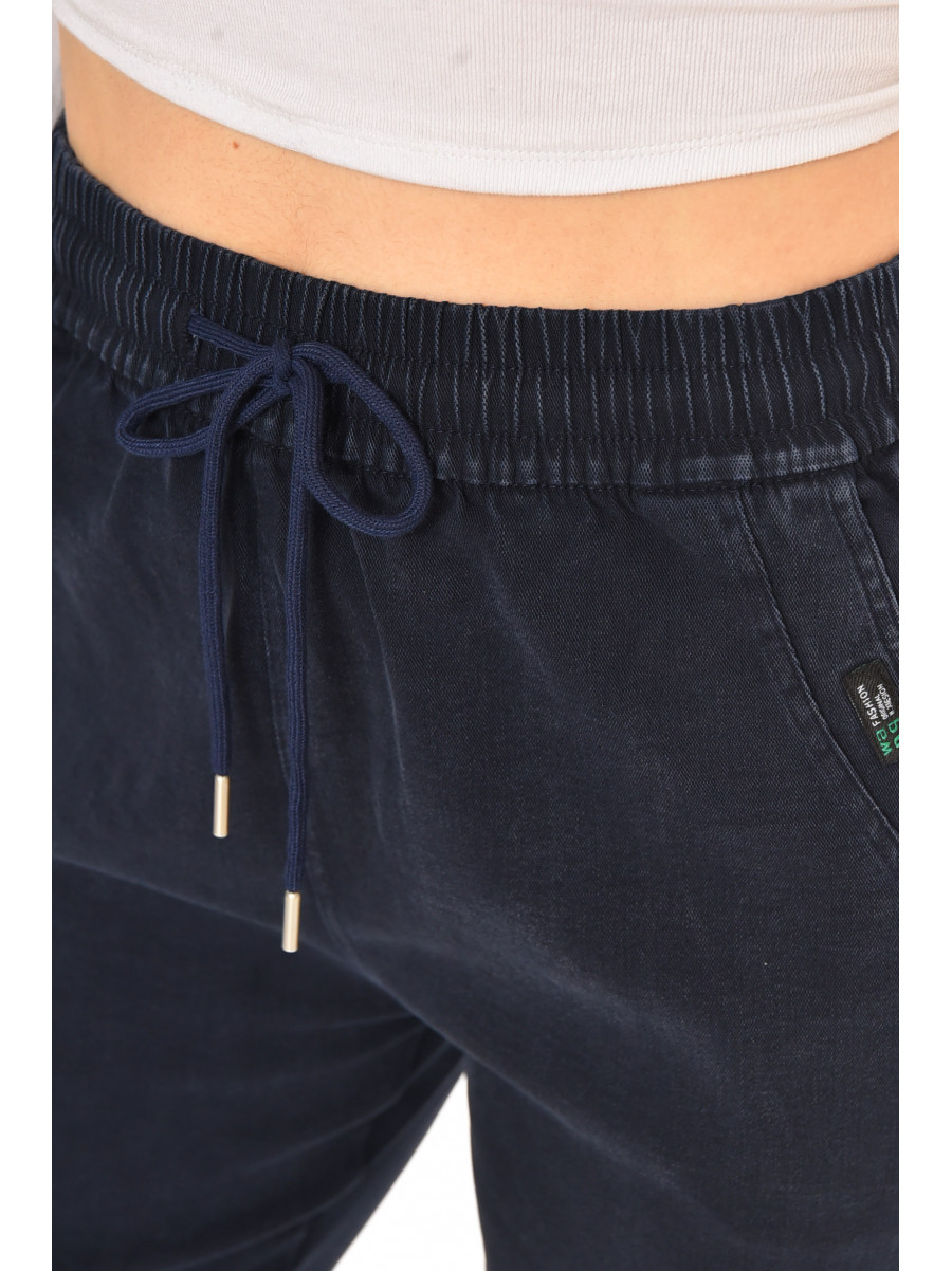 Джинсы женские однотонные тёмно-синего цвета А4086-2 212129C