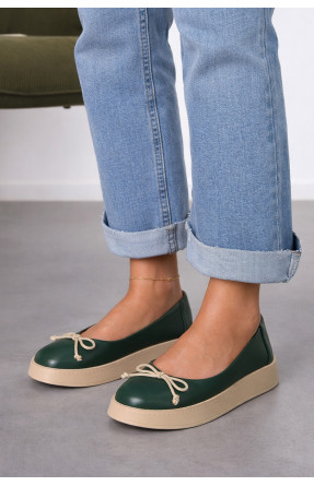 Лоферы женские темно-зеленого цвета Е371-5 212130C Лоферы женские темно-зеленого цвета Е371-5 212130C