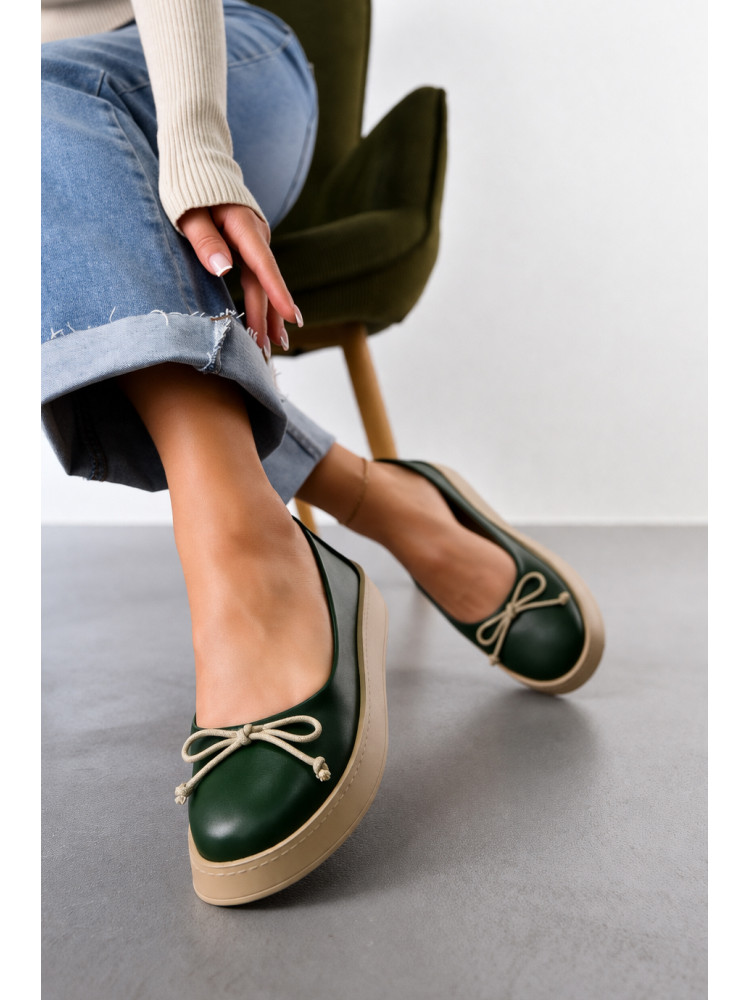 Лоферы женские темно-зеленого цвета Е371-5 212130C