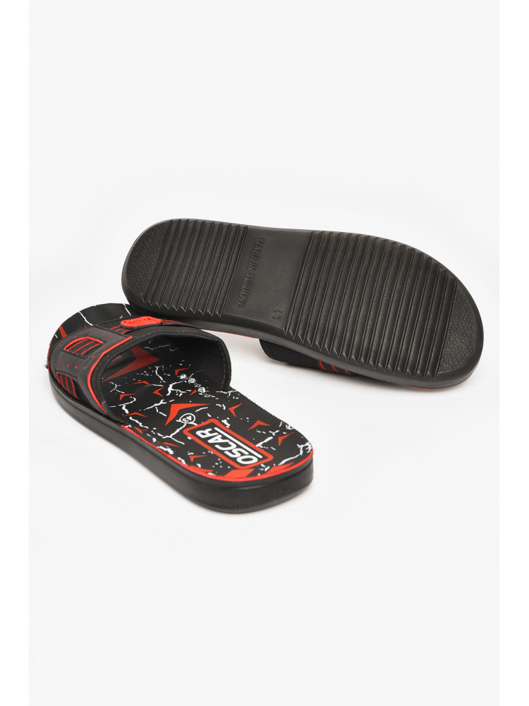Шлепки мужские черно-красного цвета s-32 212131C