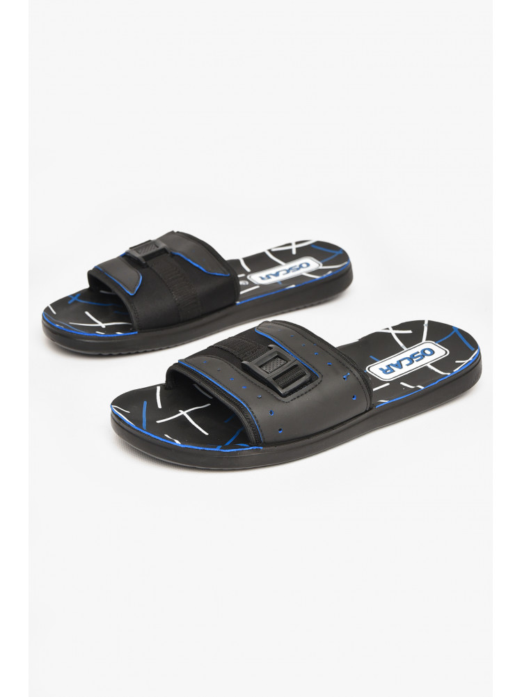 Шлепки мужские черно-синего цвета s-24 212132C