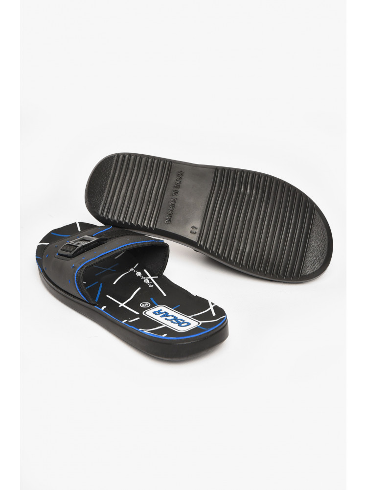 Шлепки мужские черно-синего цвета s-24 212132C