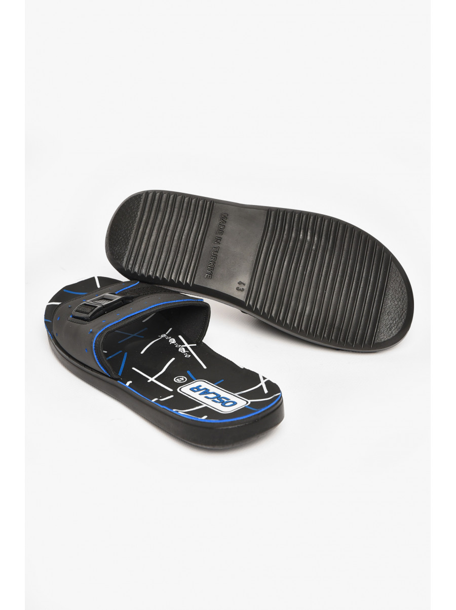 Шлепки мужские черно-синего цвета s-24 212132C