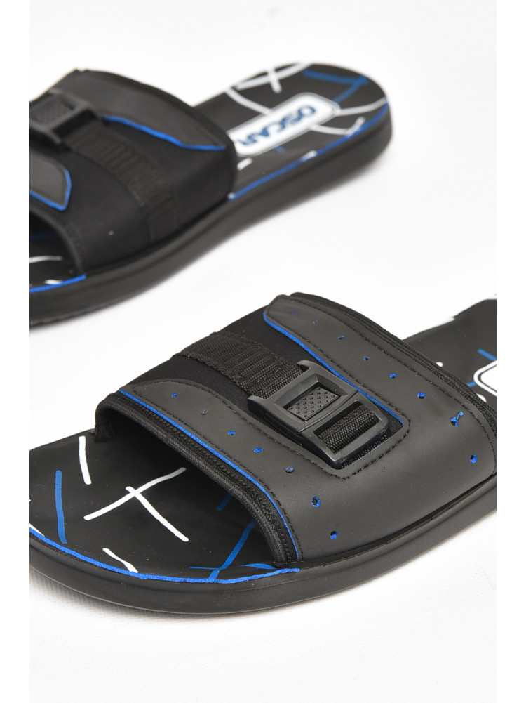 Шлепки мужские черно-синего цвета s-24 212132C
