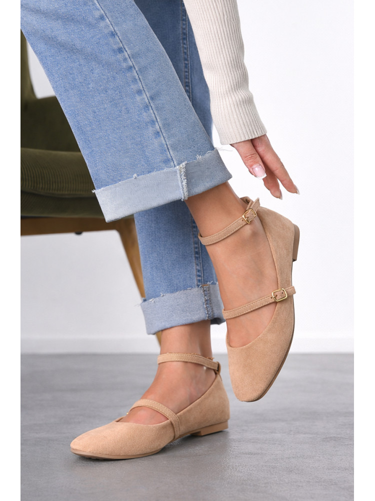 Балетки женские светло-бежевого цвета Е353-3 212133C
