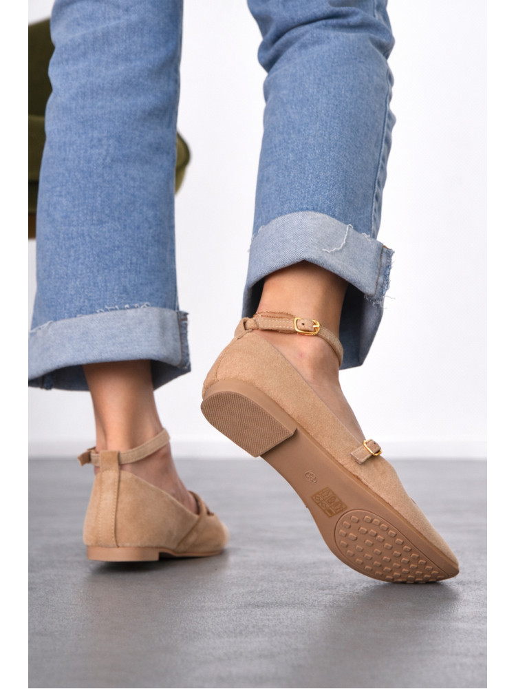 Балетки женские светло-бежевого цвета Е353-3 212133C